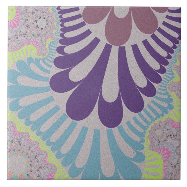 Gray Rainbow Loop Fliese (Vorderseite)