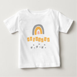 Gray Rainbow Princess Stars Baby Girl T - Shirt