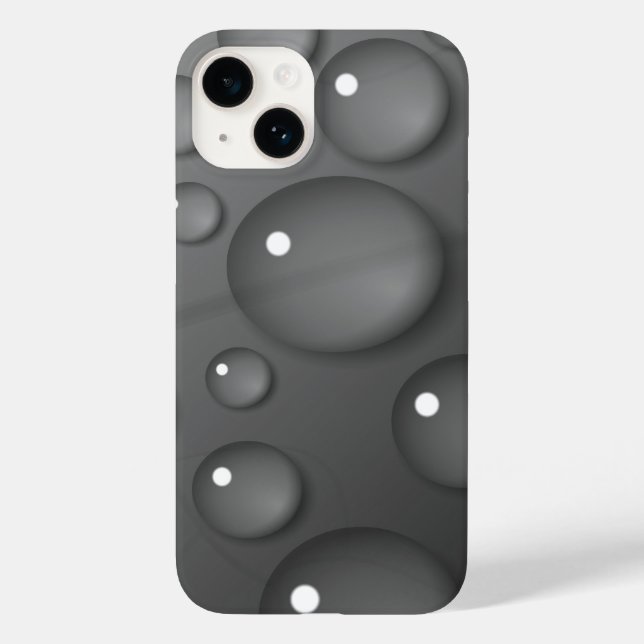 Gray Raindrop Background Case-Mate iPhone Hülle (Rückseite)