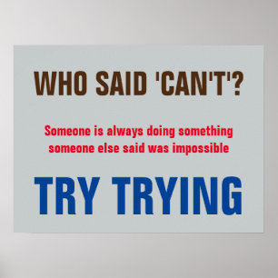 Gray Red Blue, der sagte, kann nicht schreiben Pos Poster