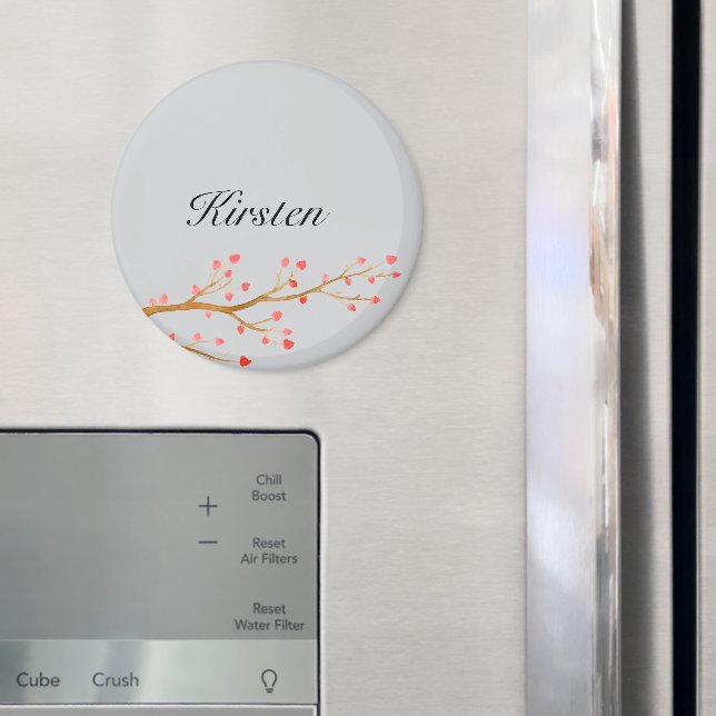 Gray Red Hearts Tree Magnet (In Situ (Kühlschrank))