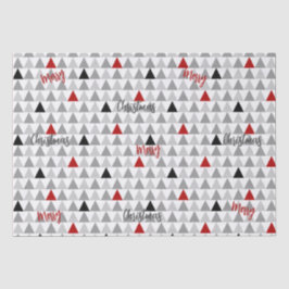 Gray Red Merry Weihnachtsgeschenk Wrapping Seidenpapier