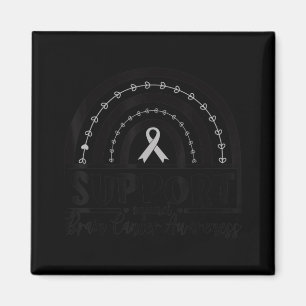 Gray Ribbon Brain Cancer Awareness Month Rainbow S Magnet