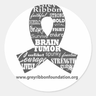 Gray Ribbon Foundation Stickers