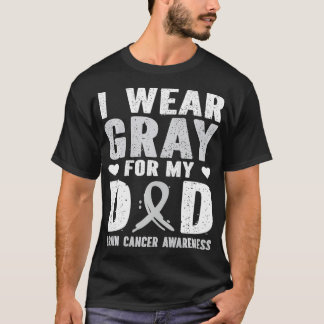 Gray Ribbon Krieger & Unterstützer Brain Cancer Aw T-Shirt