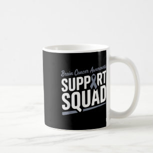 Gray Ribbon Support Squad für Gehirnkrebs-Bewussts Kaffeetasse