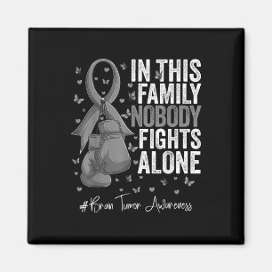 Gray Ribbon Survivor Fighter Brain Tumor Bewusstse Magnet