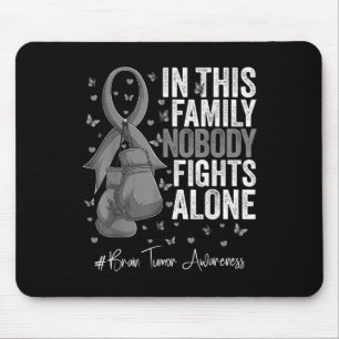 Gray Ribbon Survivor Fighter Brain Tumor Bewusstse Mousepad