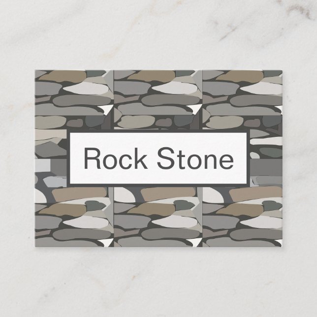 Gray Rock Stone Pattern Visitenkarte (Vorderseite)