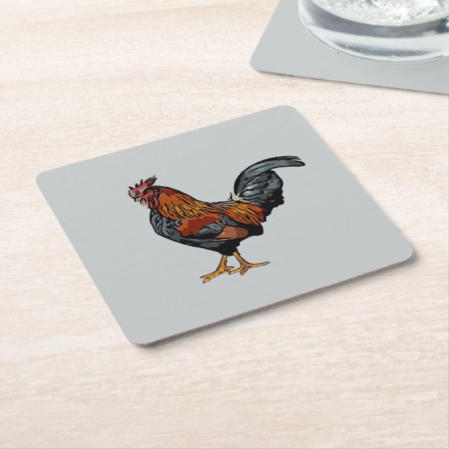 Gray Rooster Untersetzer (angewinkelt)
