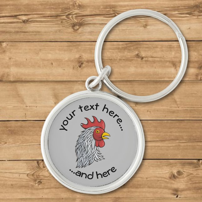 Gray Rooster's Head Schlüsselanhänger (Von Creator hochgeladen)