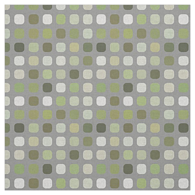 Gray Sage Olive Runde Plätze Stoff (Muster)