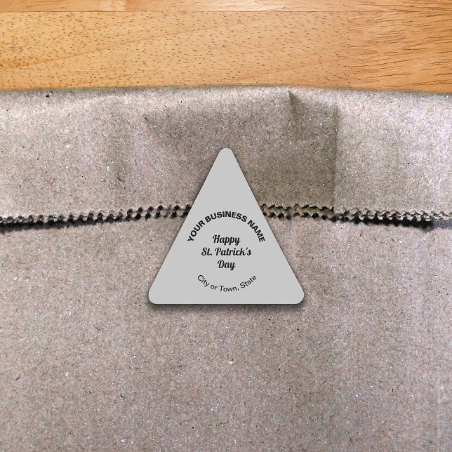 Gray Saint Patrick Business Triangle Sticker (Von Creator hochgeladen)