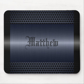 Gray Shiny Stainless Steel Metal Look Mousepad