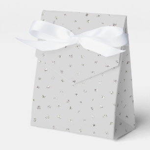 Gray Silver Confetti Baby Dusche Geschenkschachtel