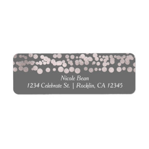 Gray Silver Dots Elegante Glam Wedding Einladung