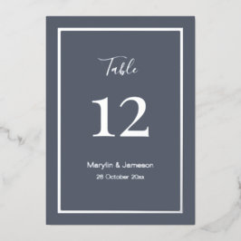 Gray Simple Minimalistisch Wedding Tischnummern