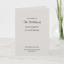 Gray Simple Wedding Folding Program