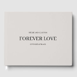 Gray Simple Wedding Gästebuch