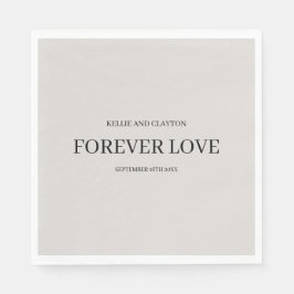 Gray Simple Wedding Napkins Serviette