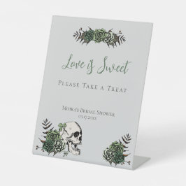 Gray Skull Rose Irish Polterabend Favoriten Signie Sockelschild