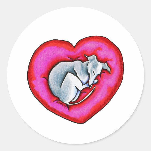 Gray Snuggle Bug Runder Aufkleber (Vorderseite)
