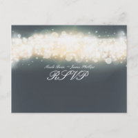 Gray Sparkle Light Blast UAWG Wedding Postcard