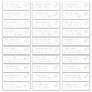 Gray Spring Wildblume individuelle Hochzeitsadress Aufkleber