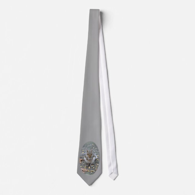 Gray Squirrel Necktie Krawatte (Vorderseite)