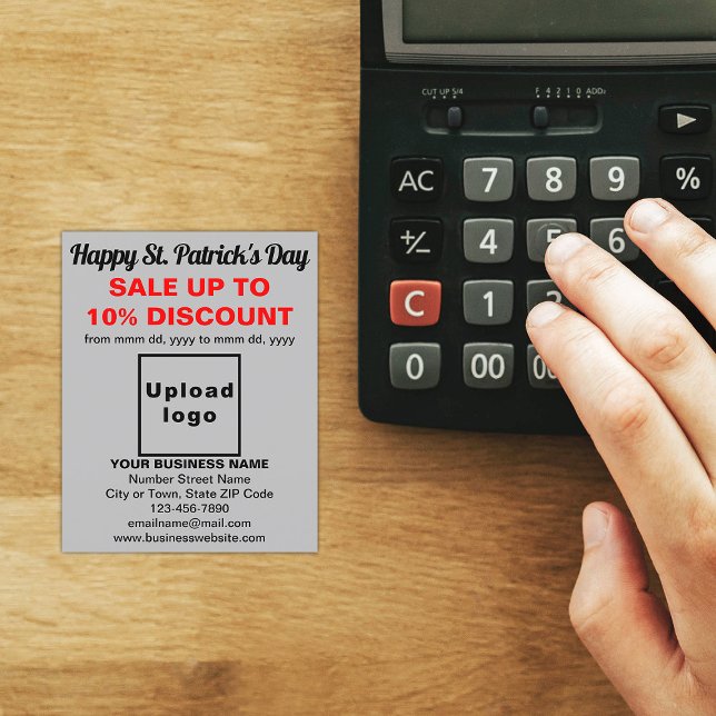 Gray St. Patrick's Day Business Sale Flyer (Gray St. Patrick's Day business sale flyer)