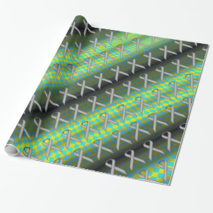 Gray Standard Ribbon Pattern von Kenneth Yoncich Geschenkpapier