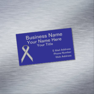 Gray Standard Ribbon von Kenneth Yoncich Magnetische Visitenkarte