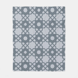 Gray Star Square Cross Geometric Muster Fleecedecke