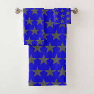 Gray Star Sterne Pattern Badetücher Set