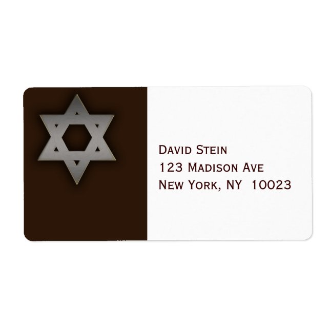 Gray Star von David Akzent Adressetiketten (Vorne)