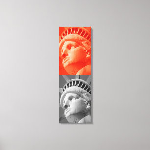 Gray Statue of Liberty Wrapped Canvas Leinwanddruck