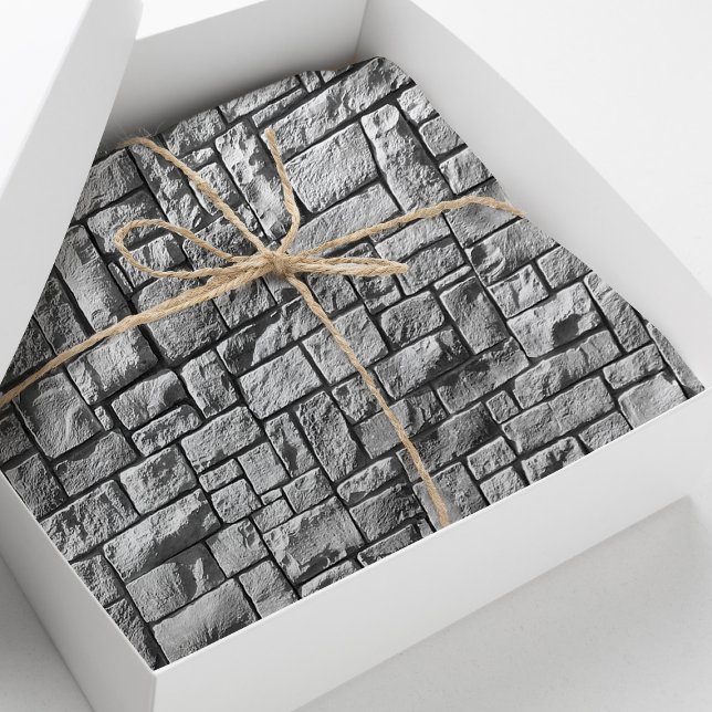 Gray Stone Brick Wall Textur Seidenpapier (Von Creator hochgeladen)