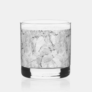 Gray "Stone Mosaic Cascade" Marmorflasche Textur F Whiskyglas