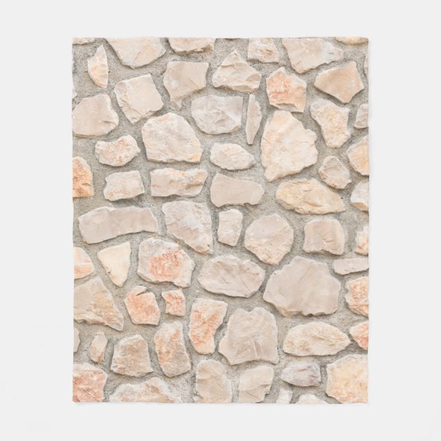 Gray stone wall background. stone, texture, wall,  fleecedecke (Vorderseite)