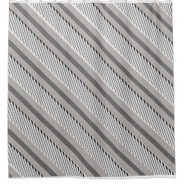 Gray-Streifen mit zwei Mustern Duschvorhang