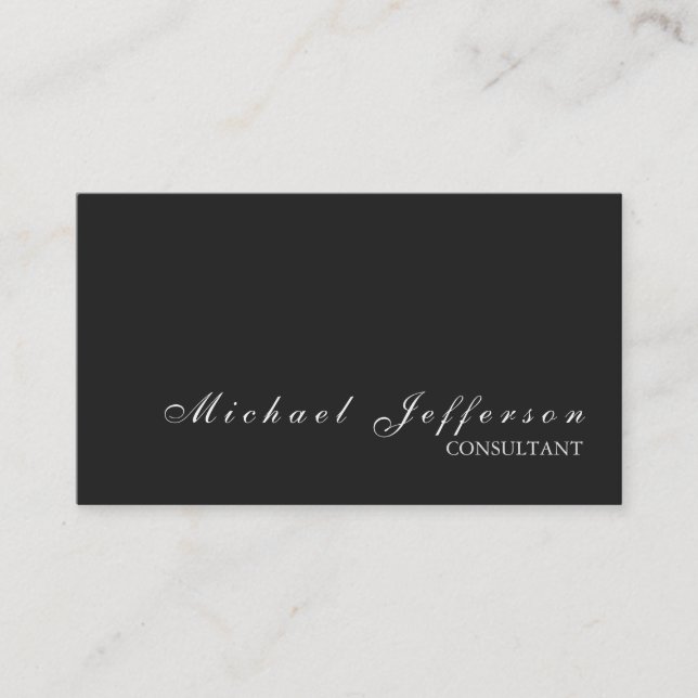 Gray Stylish Beruflich Modern Business Card Visitenkarte (Vorderseite)