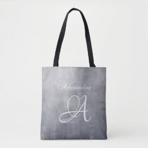 Gray stylish rustic monogram