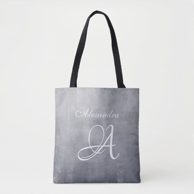 Gray stylish rustic monogram (Vorderseite)
