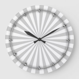 Gray Sun Burst Spinning Wheel anpassen Große Wanduhr