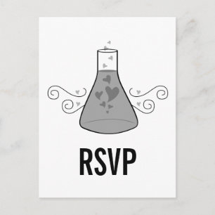 Gray Sweet Chemistry UAWG Postcard Einladungspostkarte