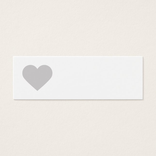 Gray Sweet Heart & Zickzack Gift Tags (Vorderseite)