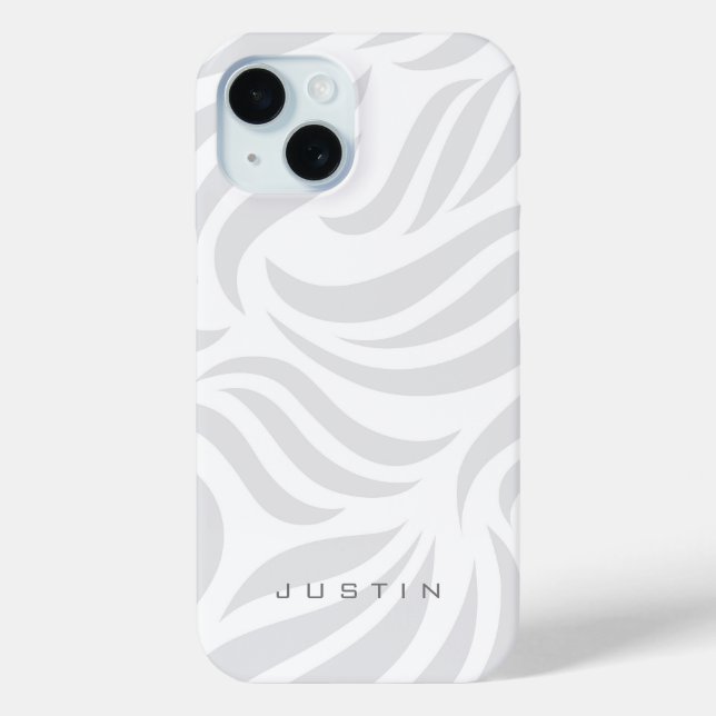 Gray Swirl Pattern Case-Mate iPhone Hülle (Rückseite)