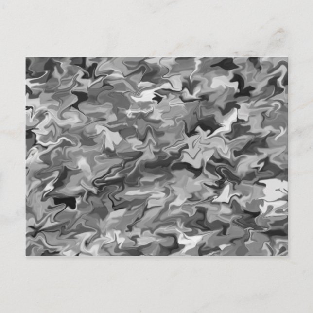 Gray Swirl Postkarte (Vorderseite)