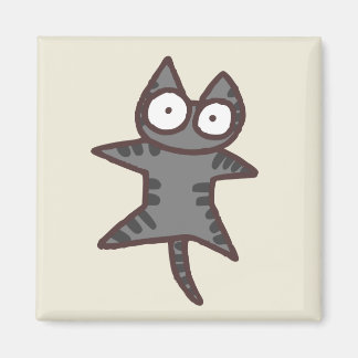 Gray Tabby Cat Magnet