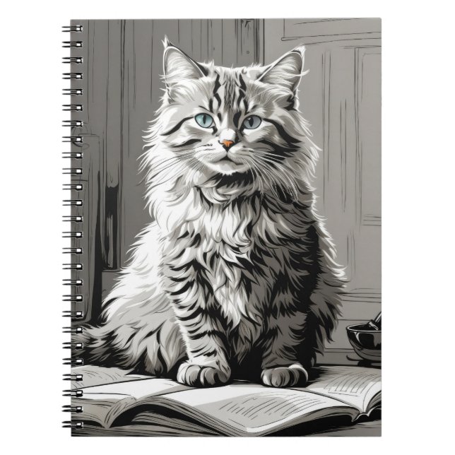 Gray Tabby Cat Notizblock (Vorderseite)